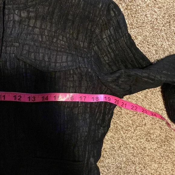 Gorgeous Ruby Rd short black textured 3/4 sleeve jacket (10) EUC! - Picture 10 of 16